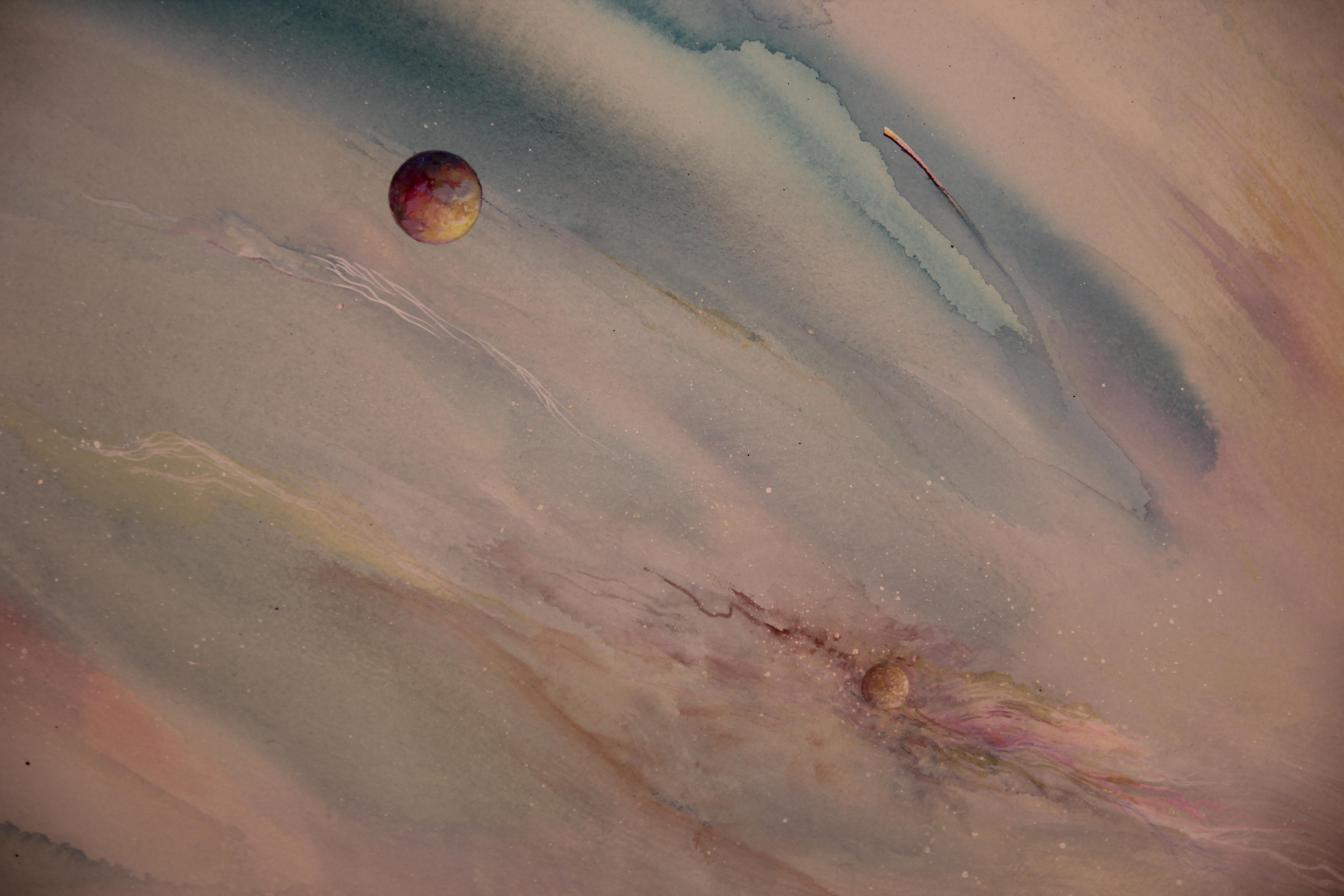 outer space watercolor
