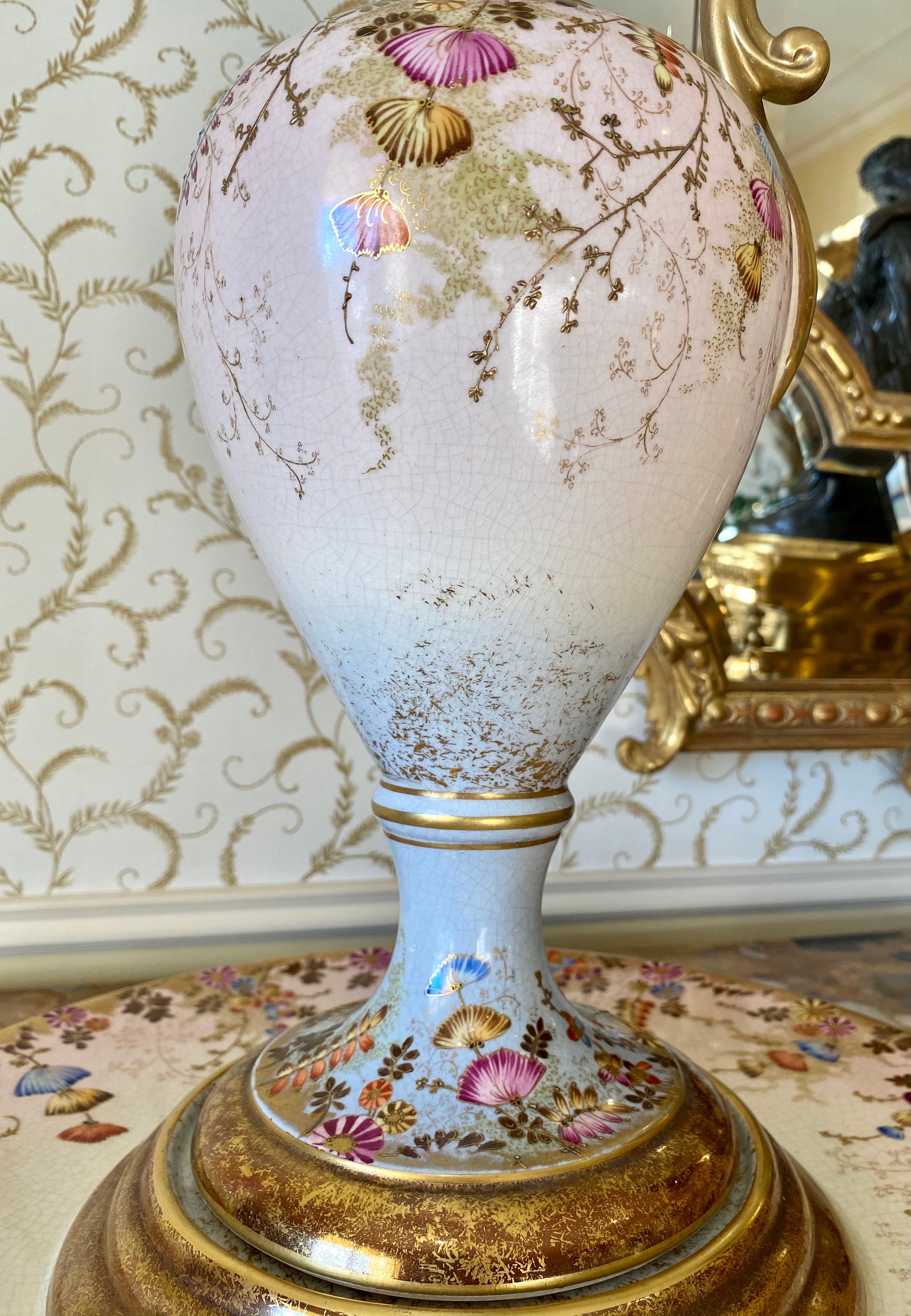 Gustave Asch, Sainte Radegonde, Large Porcelain Eder with Dish, 19th Century For Sale 3