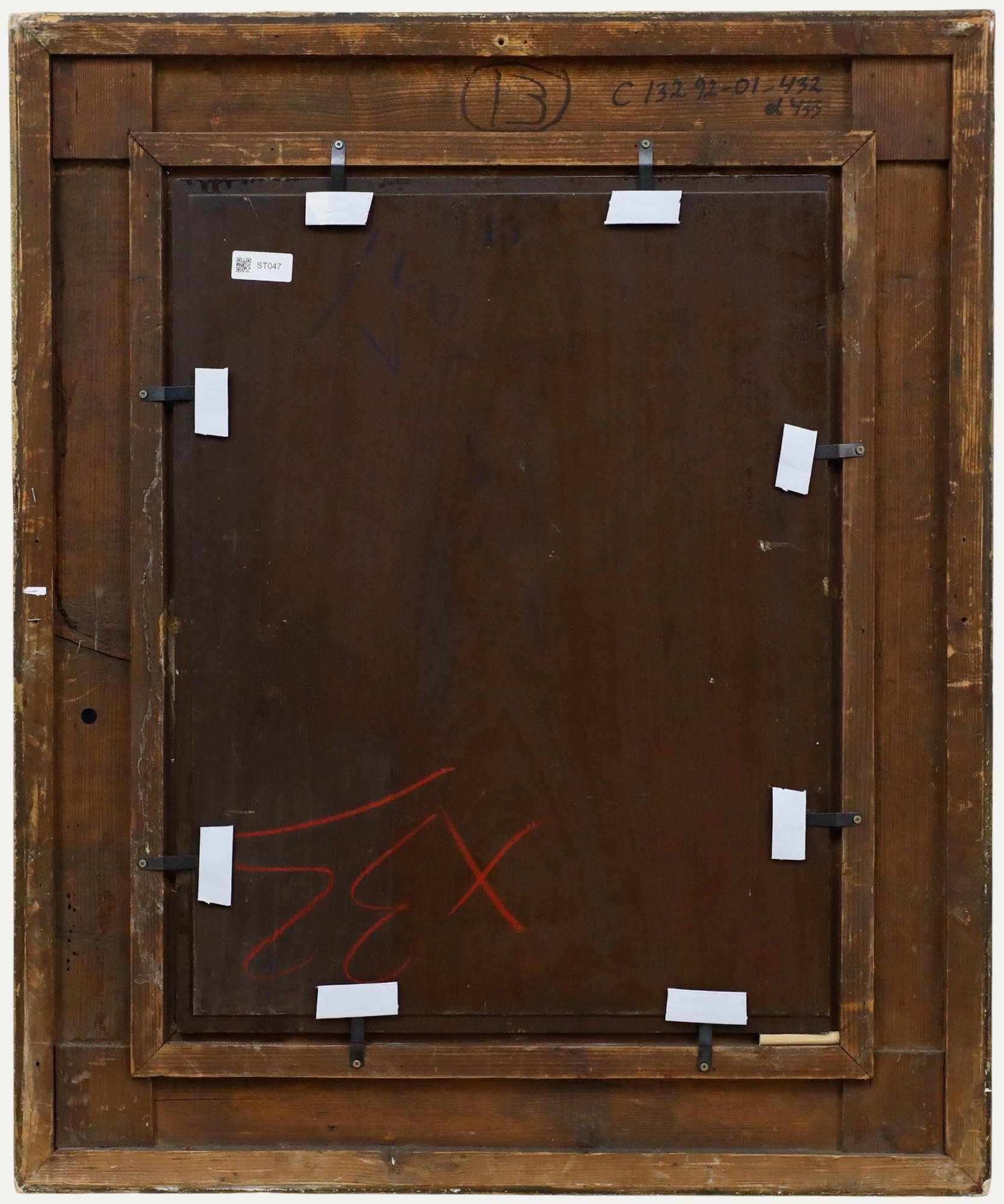 Gustave Barrier (1871-1953) - Öl aus dem frühen 20. Jahrhundert, Adliger mit Antiquitäten im Angebot 2