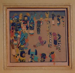Gustave Baumann Color Woodblock, “Hopi Katcinas, ” 1925