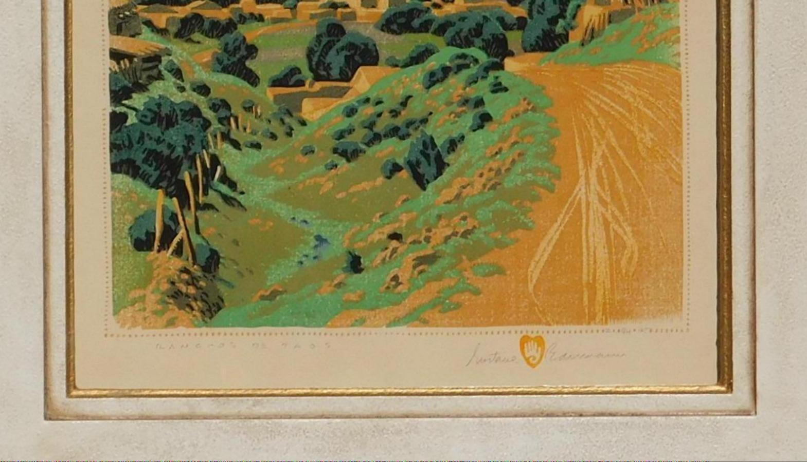 Gustave Baumann Color Woodblock - Rancho de Taos For Sale 3