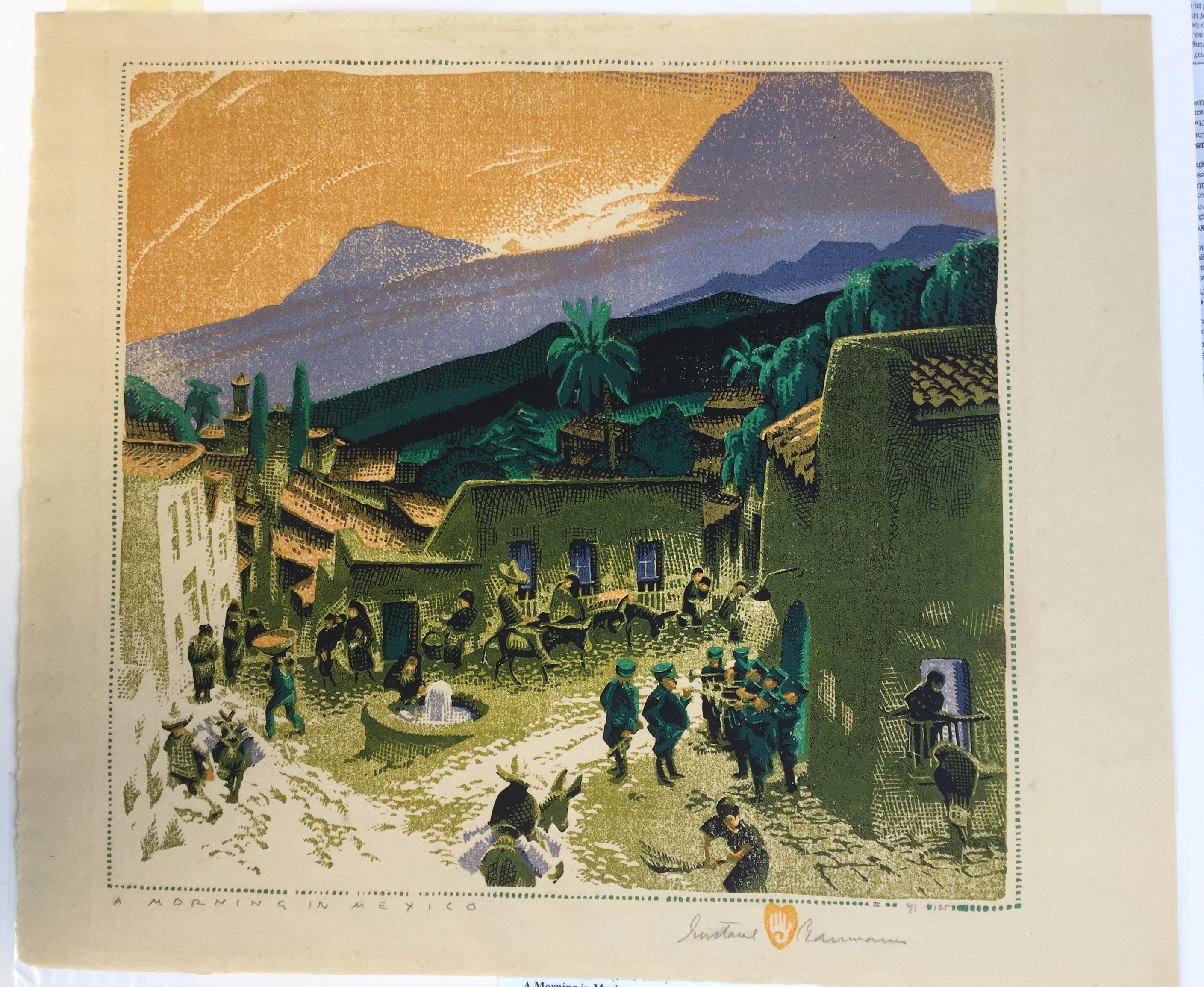 MORNING IN MEXICO (RARE UNDESCRIBED STATE) - Print by Gustave Baumann