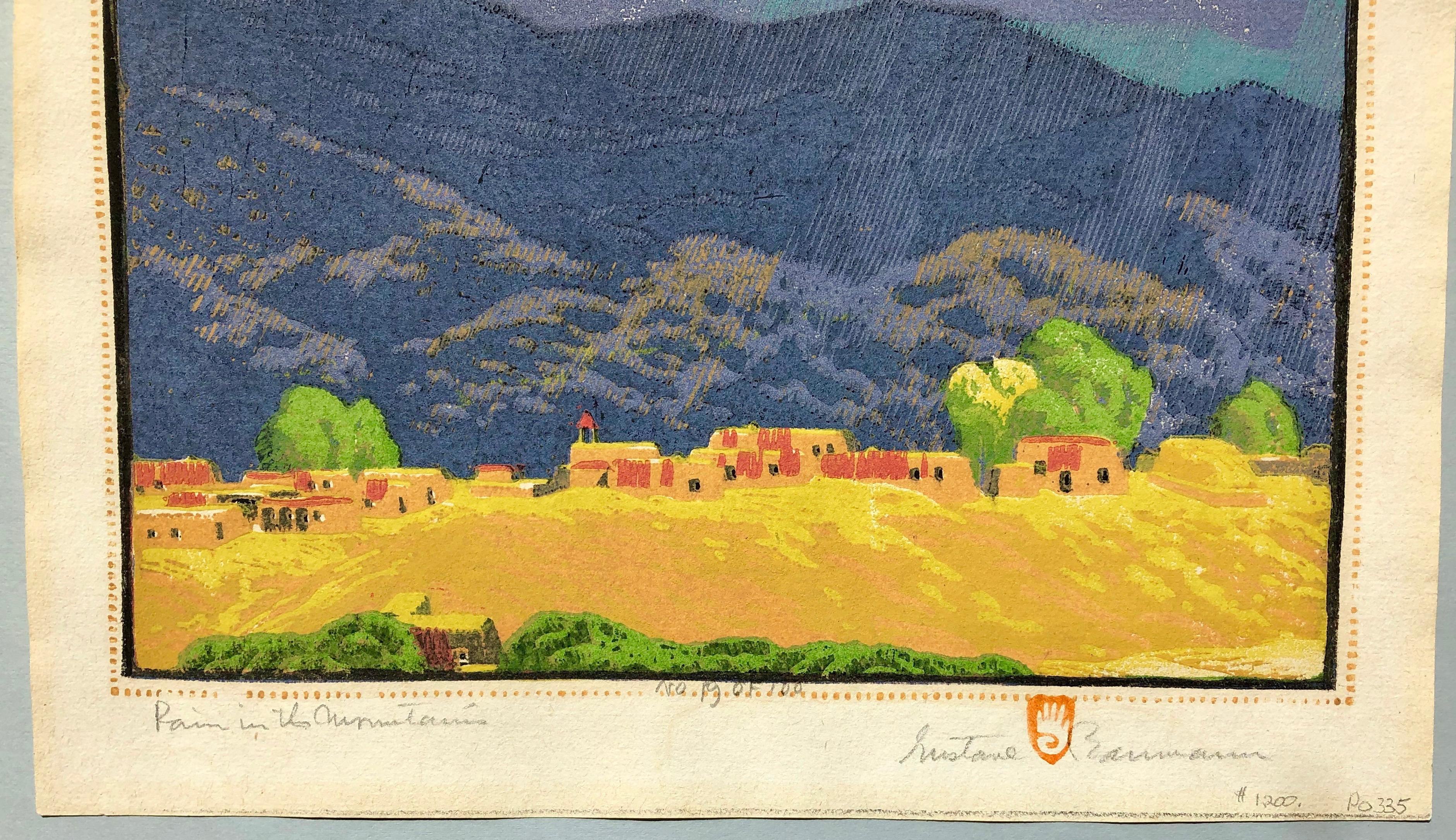 gustave baumann rain in the mountains