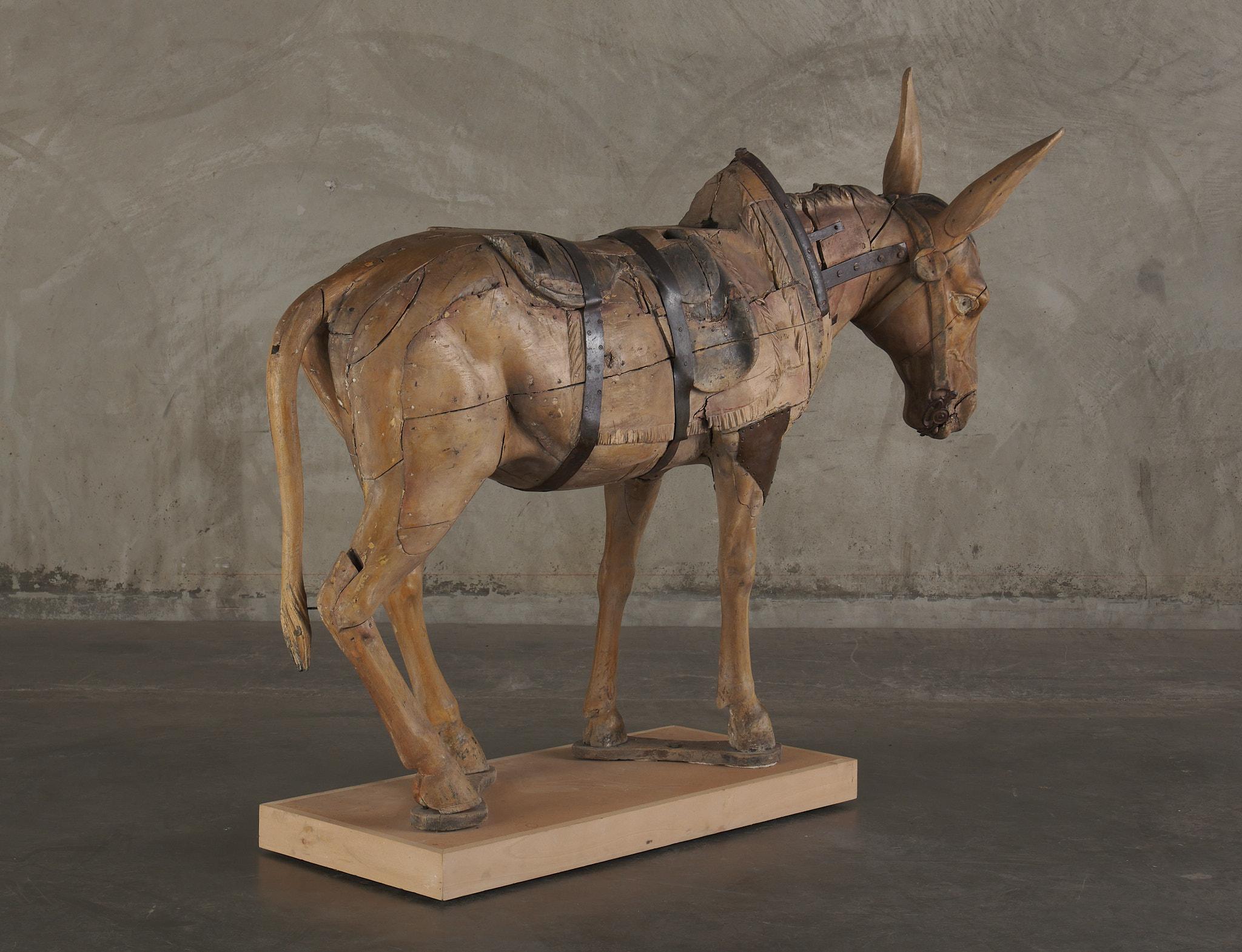 Gustave Bayol Carved Lifesize Wood Nodding Donkey, C1900 4