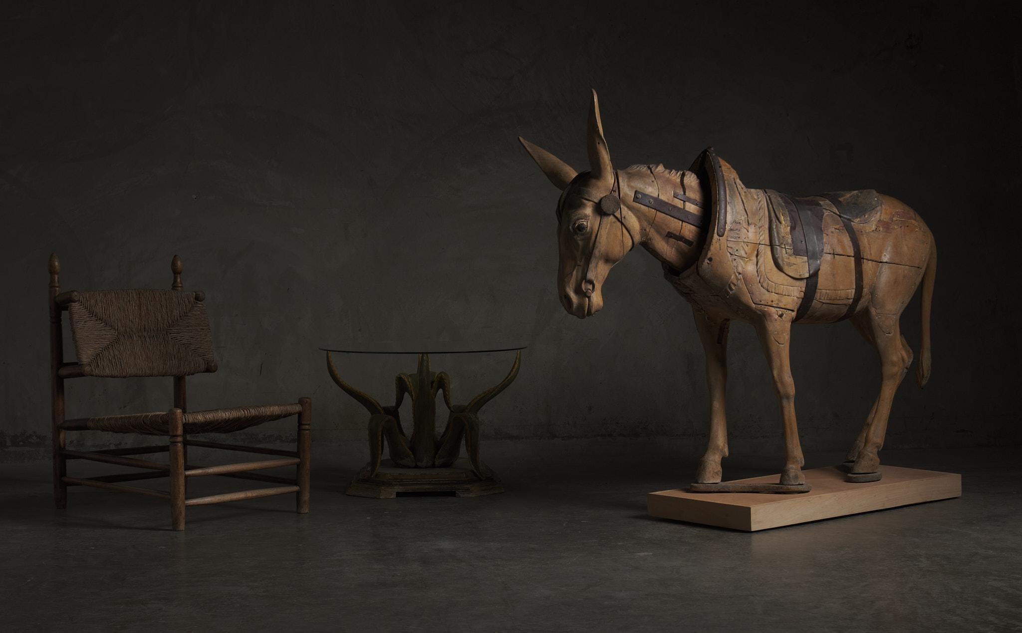 Gustave Bayol Carved Lifesize Wood Nodding Donkey, C1900 5