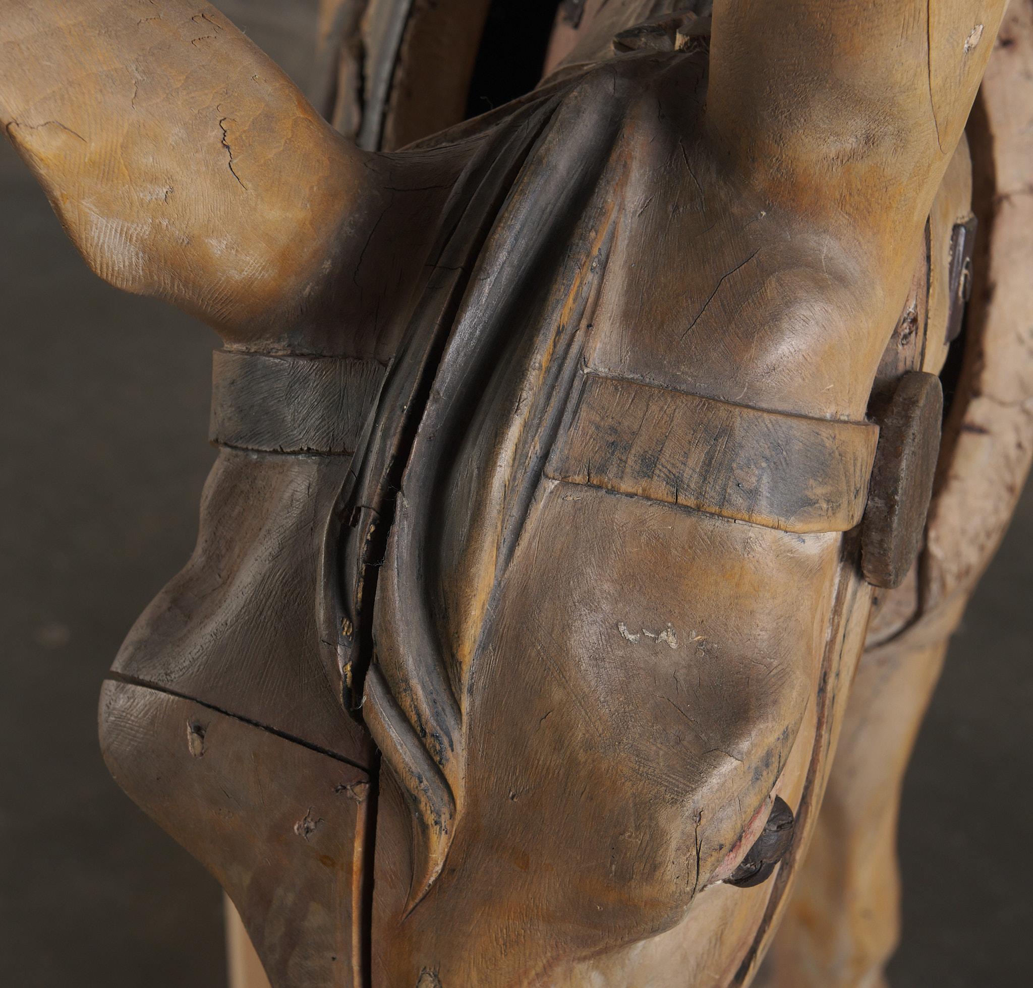 Gustave Bayol Carved Lifesize Wood Nodding Donkey, C1900 In Good Condition In Los Angeles, CA