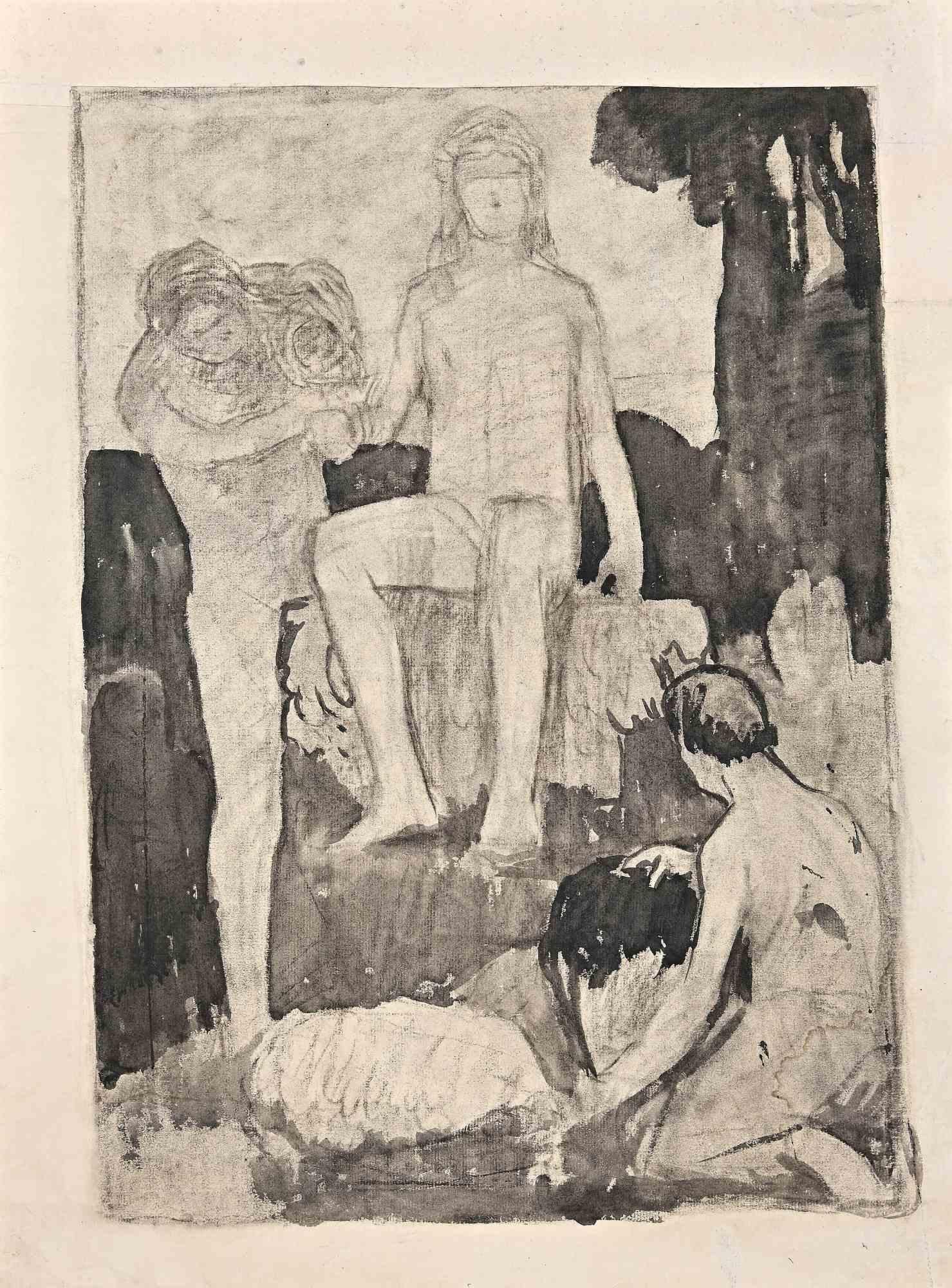 Orpheus - Drawing By Gustave Bourgogne - 1940s For Sale 1