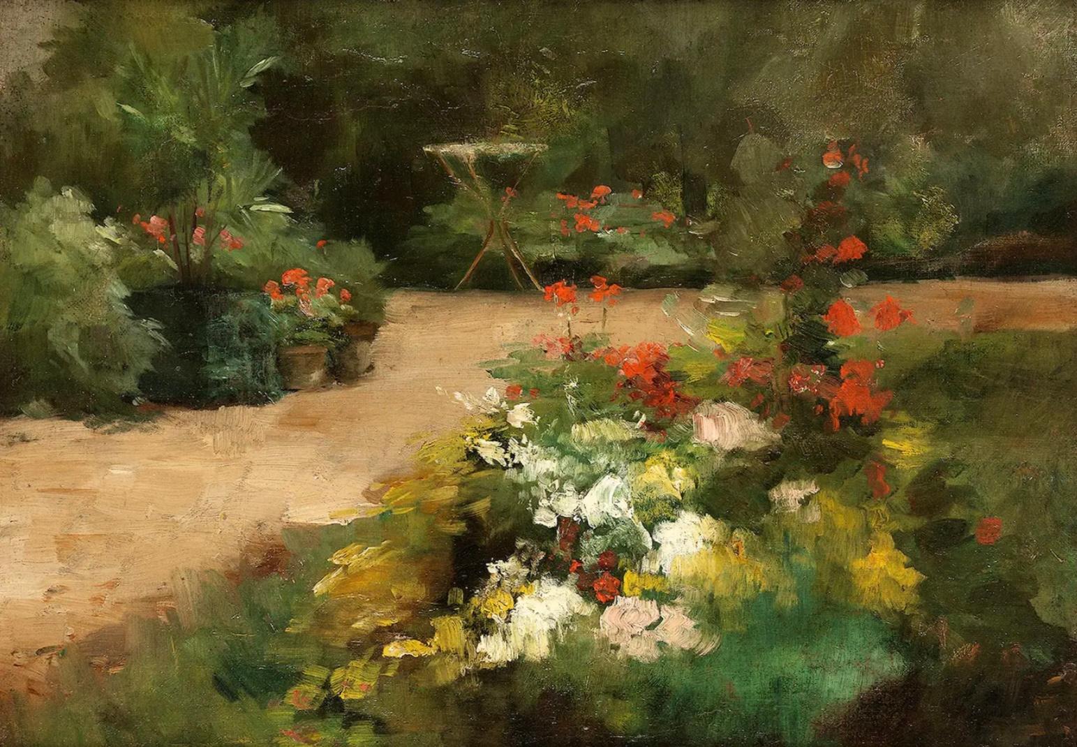 Le Jardin - Painting by Gustave Caillebotte