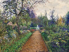 Le parc du Chateau - Post Impressionist Landscape Oil by Gustave Cariot