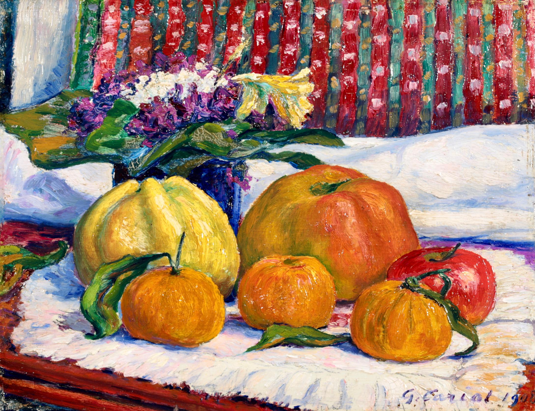 Gustave Camille Gaston Cariot Interior Painting - Nature Morte - Post Impressionist Still Life Painting by Gustave Cariot