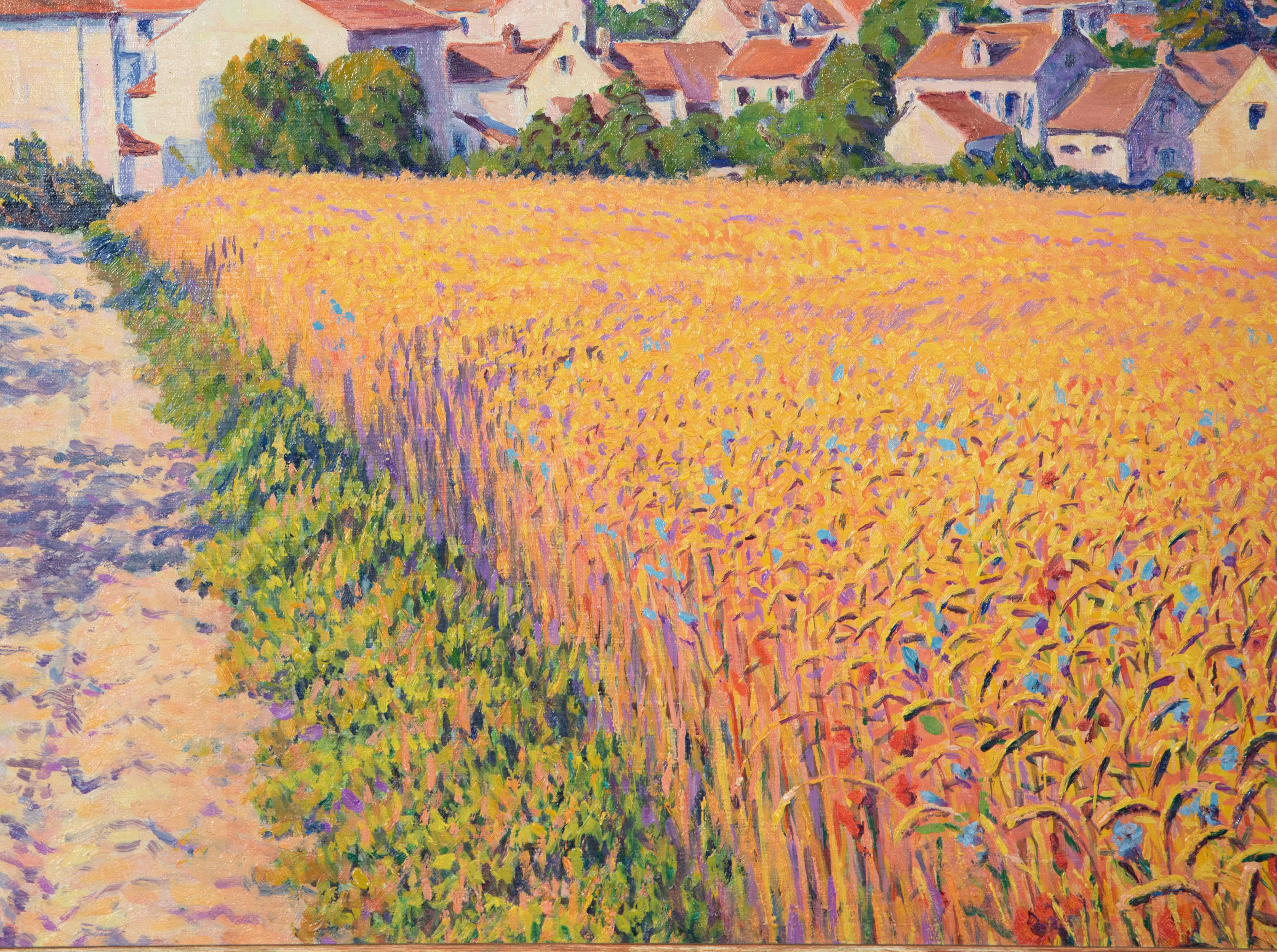 Gustave Cariot Les Toits Rouges Gustave Camille Gaston Cariot - Paysage by Gustave Cariot - Landscape ...