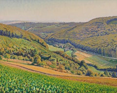 Vue de la Vallée by Gustave Cariot - Oil painting, Landscape