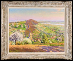 Wiesbaden-Frauenstein - Paesaggio post-impressionista a olio di Gustave Cariot
