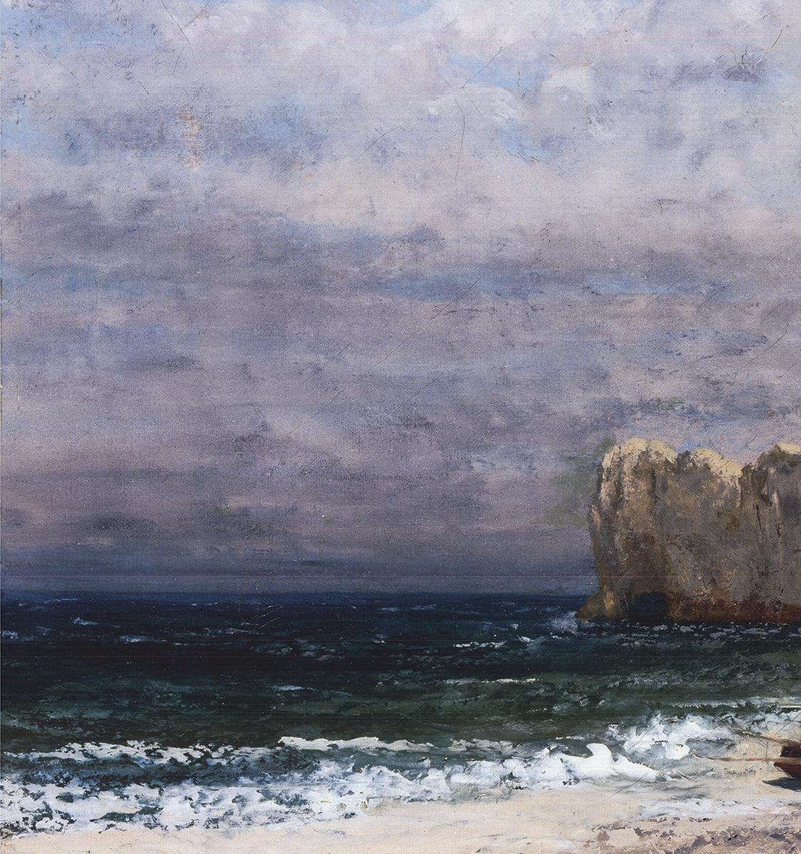 A Bay with Cliffs (Detail) - Impressionist Print by Gustave Courbet