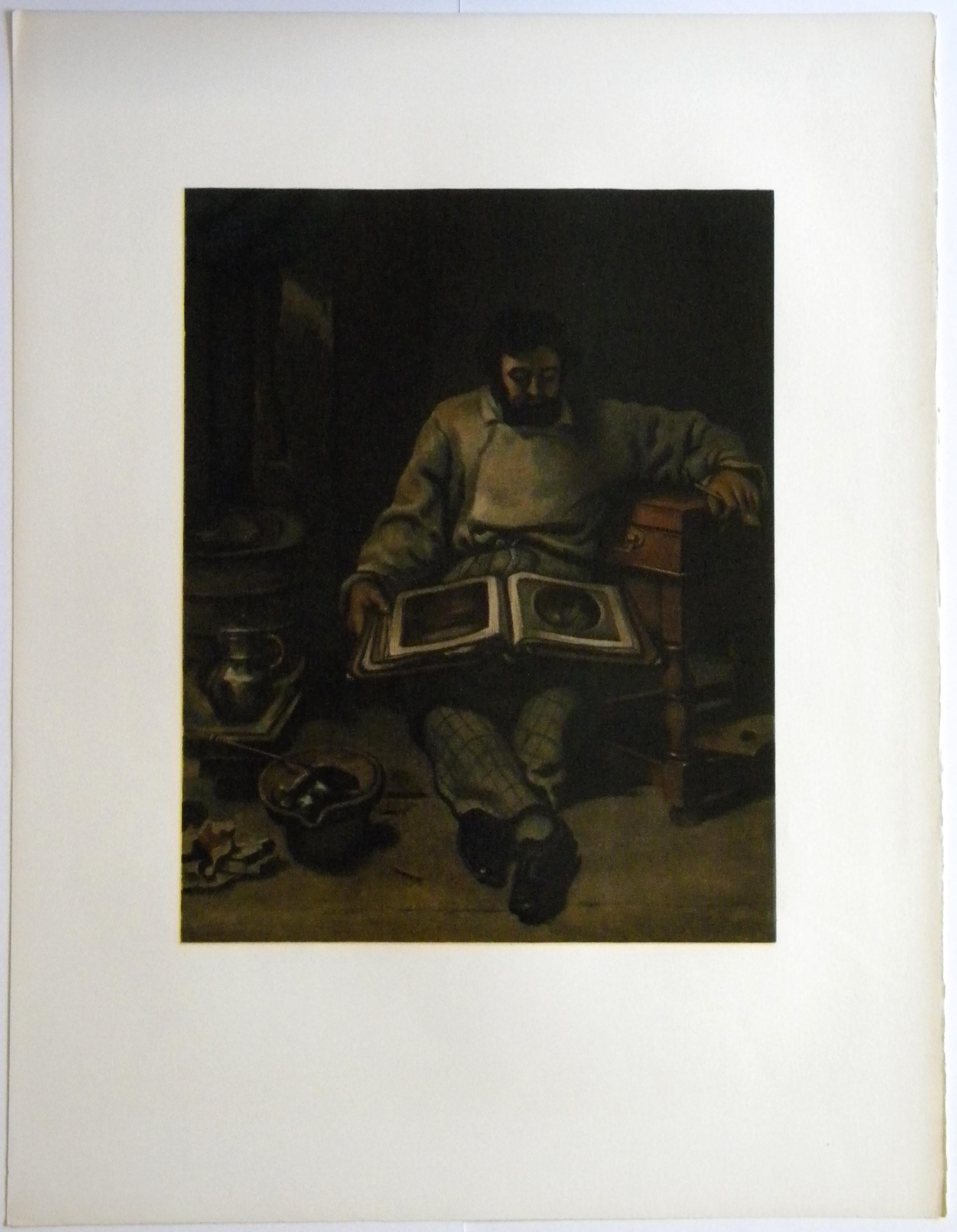 Medium: lithograph (after the Gustave Courbet painting). Printed in Paris on Arches paper at the Mourlot studio in 1973 in an edition of 1000 for the Collection Pierre Lévy deluxe portfolio. The image measures 16 x 12 1/2 inches (405 x 317 mm) and