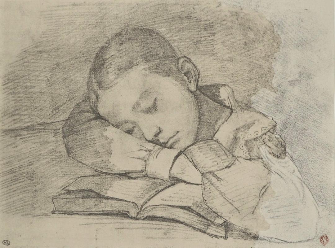 Gustave Courbet, Portrait of Juliette Courbet asleep, 1968 (after)