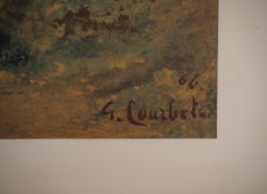 Snowy landscape in the Jura - Lithograph signed, Mourlot