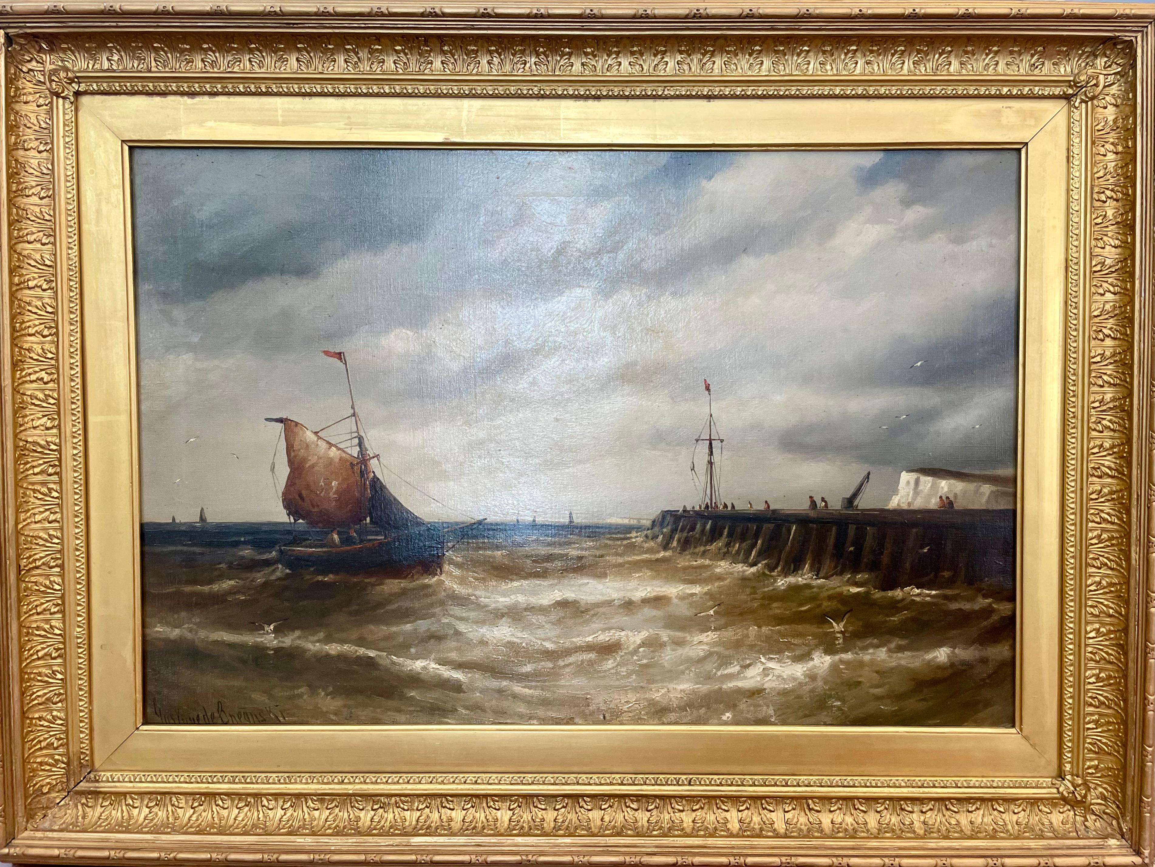 Coming Into the Harbor, White Cliffs 19th century