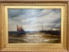 Antique Coming Into the Harbor, White Cliffs 19th century