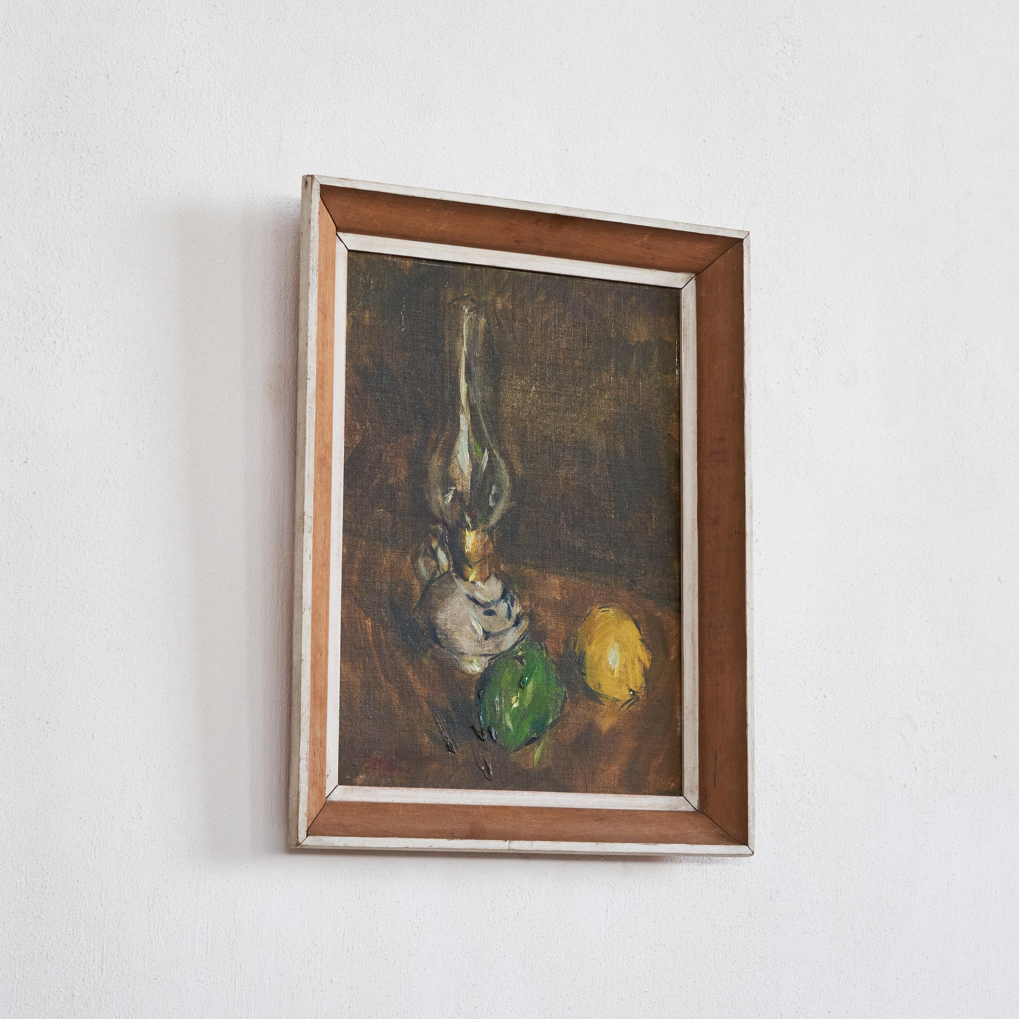 Gustave de Smet 'Stillleben mit Öllampe und Obst' Öl auf Karton, Belgien, 1930er Jahre.

Gustave Franciscus (Gustaaf) de Smet (1877-1943) war ein belgischer Maler, der als einer der Begründer des flämischen Expressionismus gilt. Sein Werk zeichnet