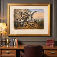 Gustave Doré, “Chasse au Condor”, 1862 Color Lithograph, 19th Century