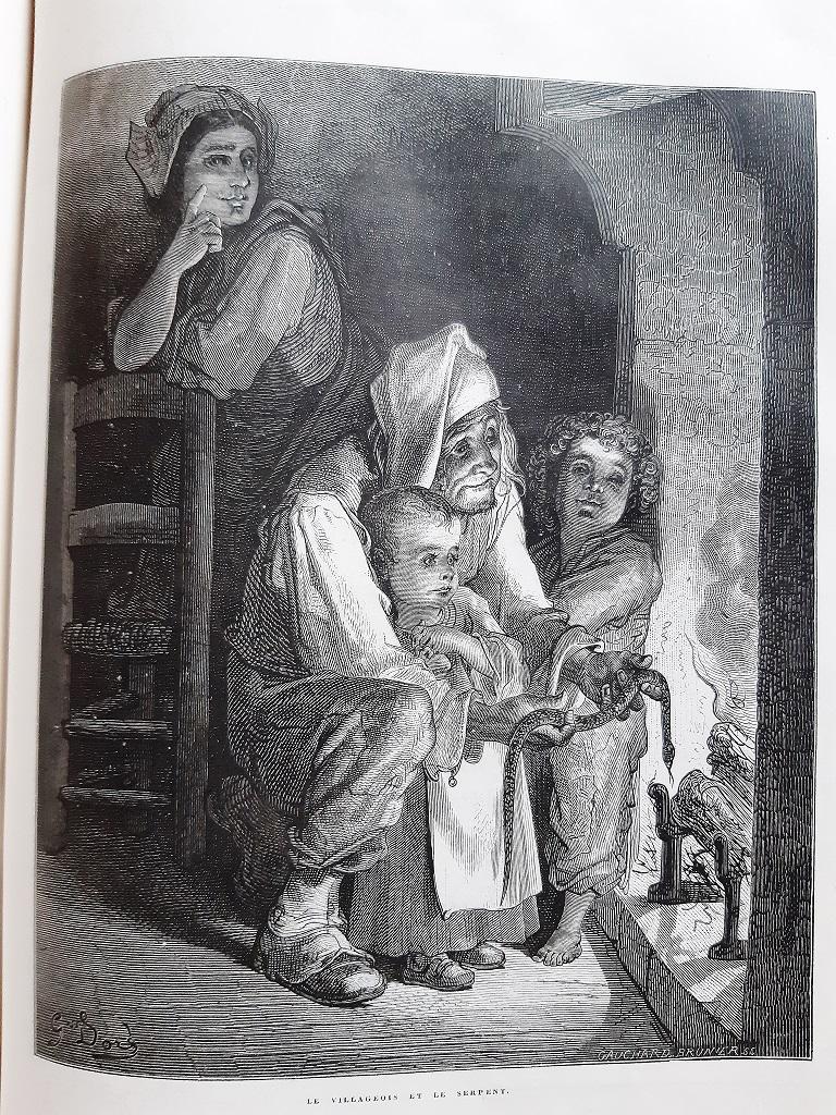 Fables de La Fontaine –  Seltenes Buch, illustriert von Gustave Doré - 1868