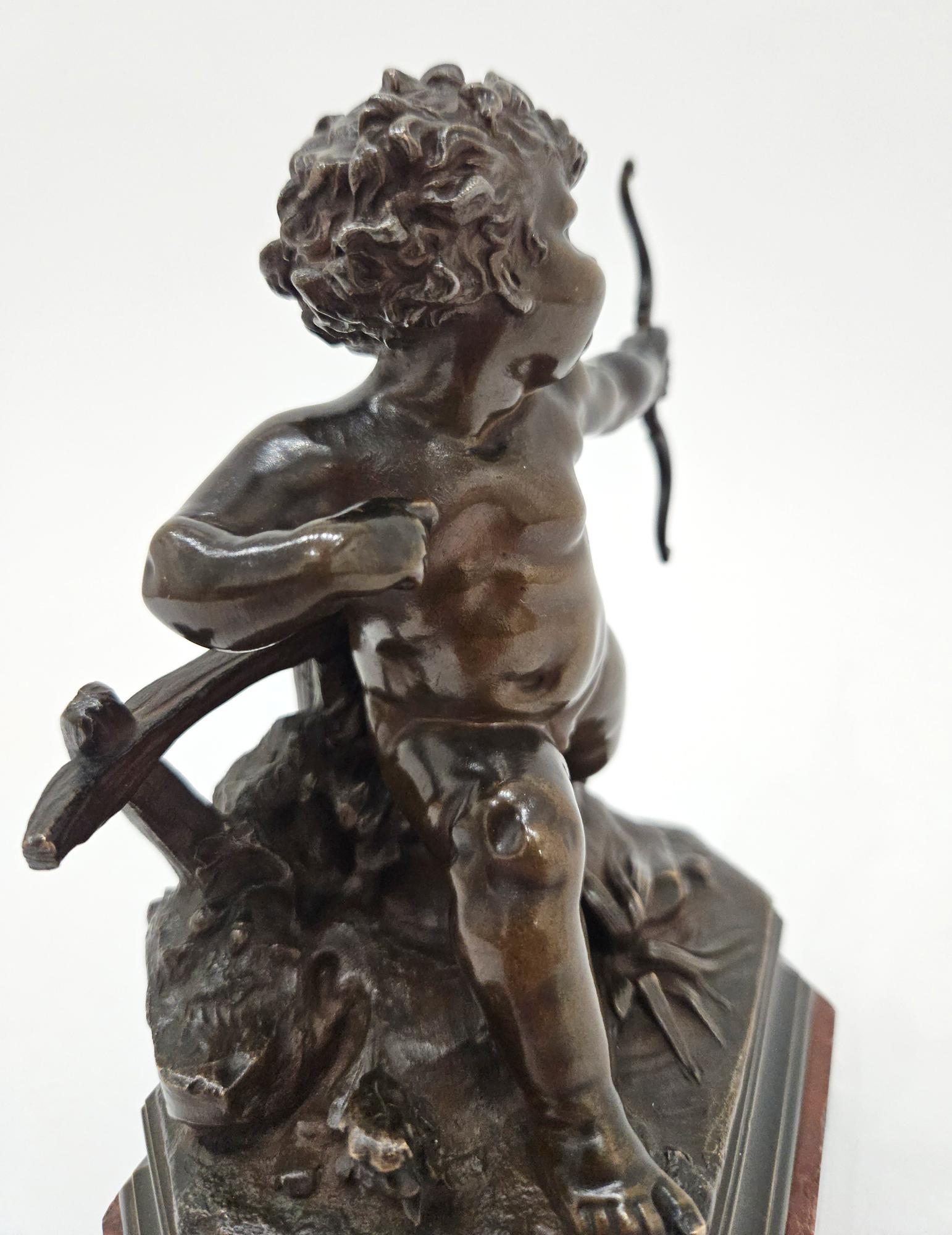 Gustave Doré Signed Cupid Cherub Bronze Sculpture, Paris, France, c. 1876 For Sale 5
