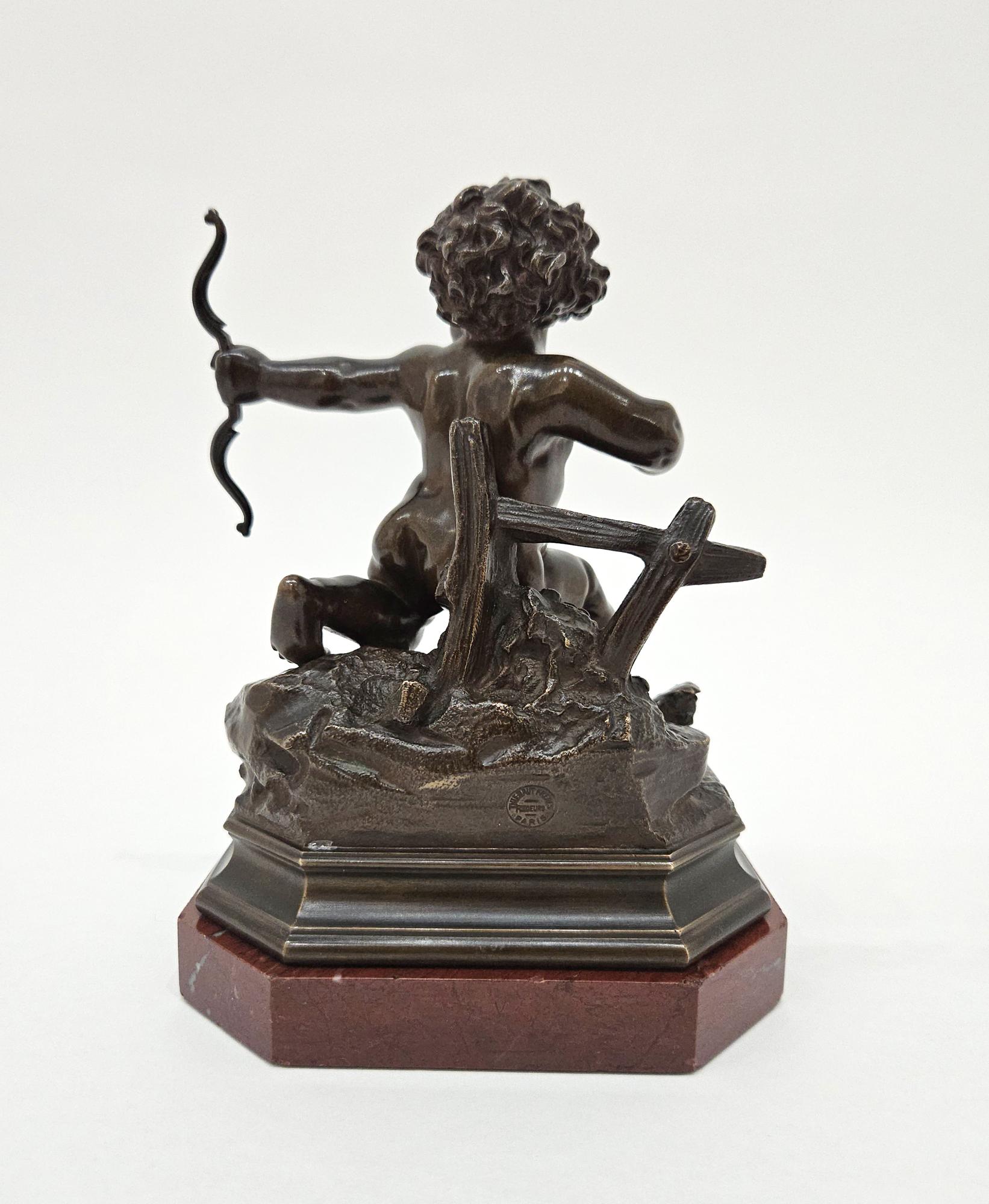 Gustave Doré Signed Cupid Cherub Bronze Sculpture, Paris, France, c. 1876 For Sale 2
