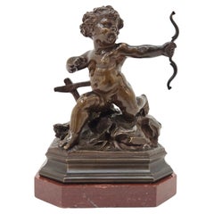 Sculpture en bronze signée Gustave Doré, Cupidon Chérubin, Paris, France, c. 1876
