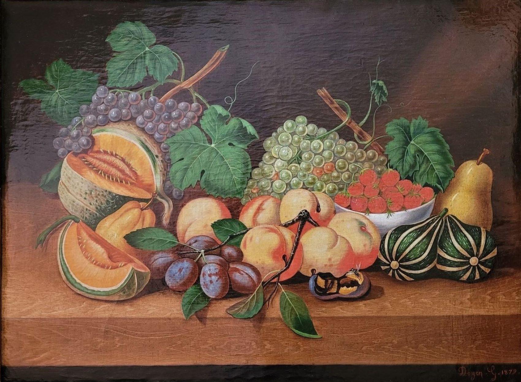 Natura morta ai frutti - Painting di Gustave Doyen