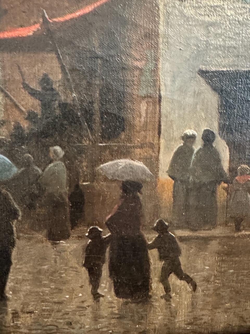 Markt auf dem Tour de l'île in Genf, um 1890 im Angebot 14