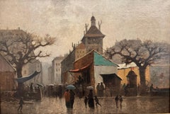 Market at the Tour de l'île in Geneva, circa 1890