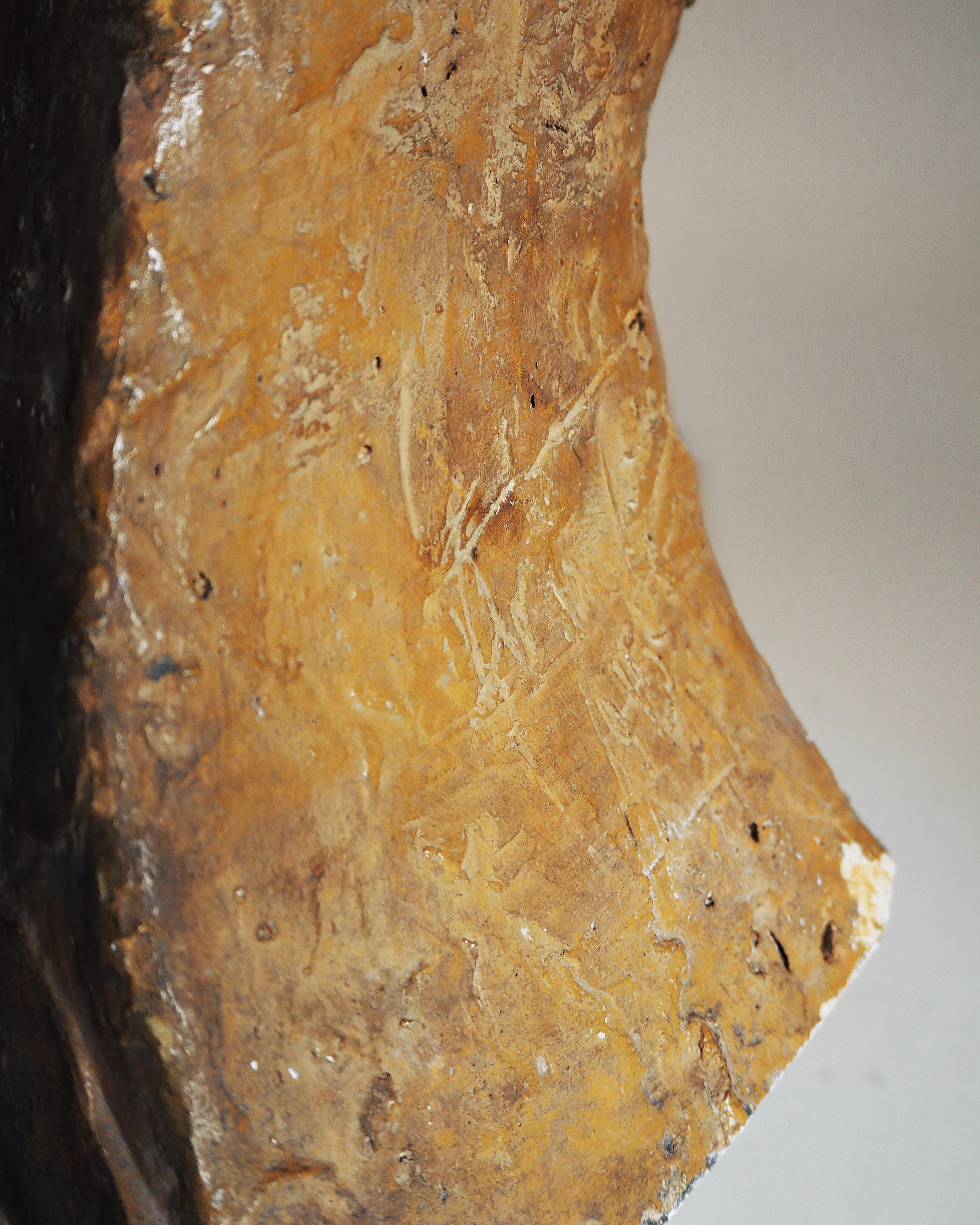 Bambinibüste mit drei Stöcken - Gesso policromo - Gustave Fontaine 1877- 1952 im Angebot 4