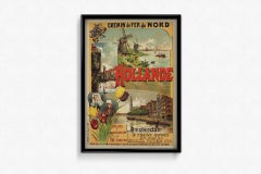 1895 original poster Paris Amsterdam en 10 heures Chemin de Fer du Nord