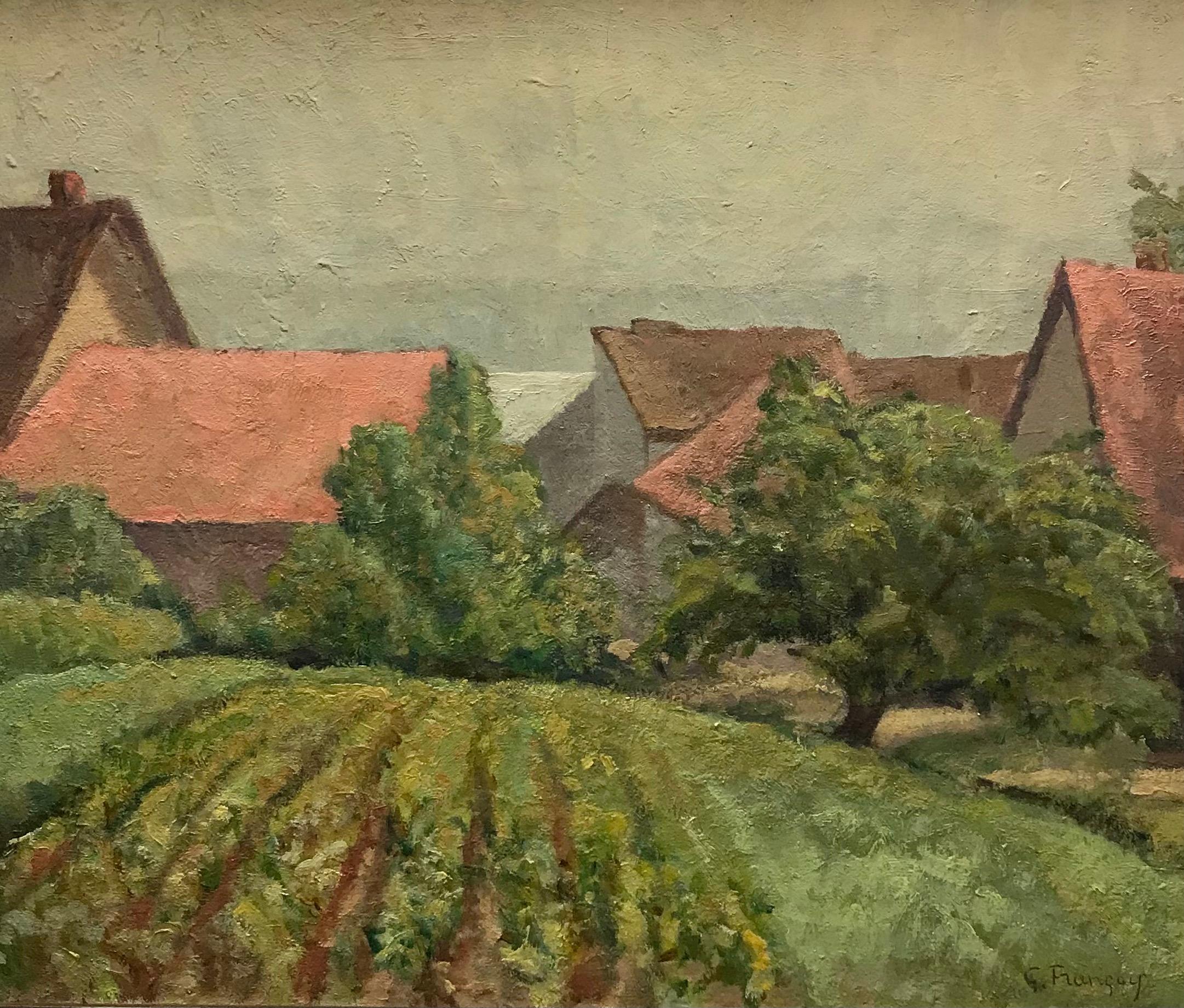 Gustave Francois (Barraud) Landscape Painting - The roofs