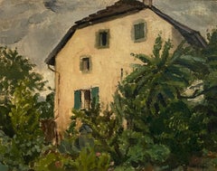Antique Villa by Gustave François Barraud - Oil on canvas 41x52 cm