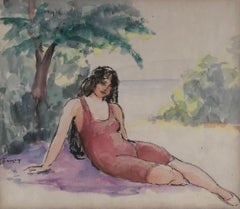 Jeune femme sur le sable