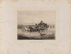 Volontari ungheresi... - Incisione di Gustave Greux - Fine del XIX secolo