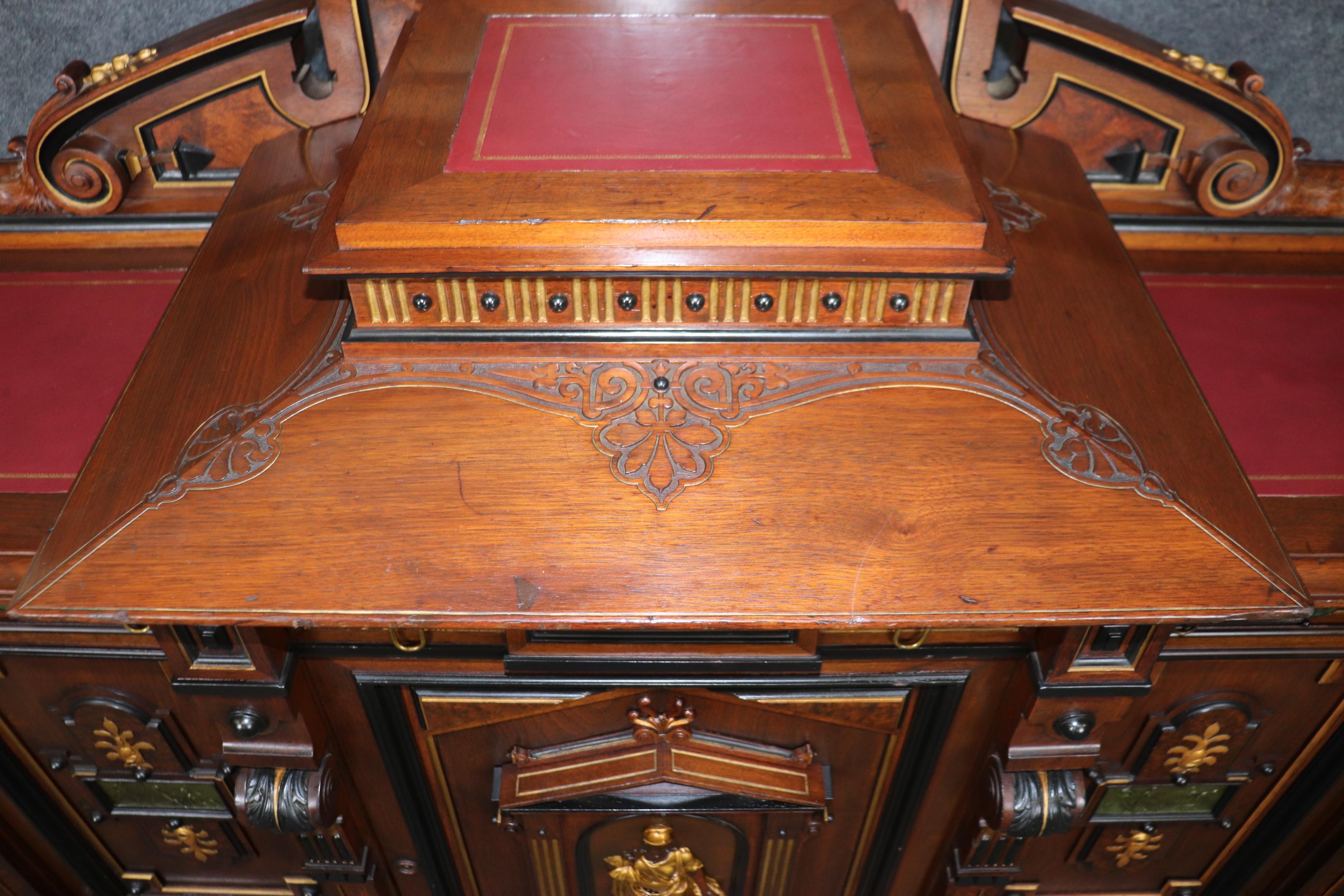 Gustave Herter Grand Carved Gilded Renaissance Revival Victorian Sideboard For Sale 10