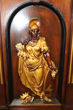 Gustave Herter Großes geschnitztes vergoldetes viktorianisches Sideboard im Renaissance-Revival-Stil