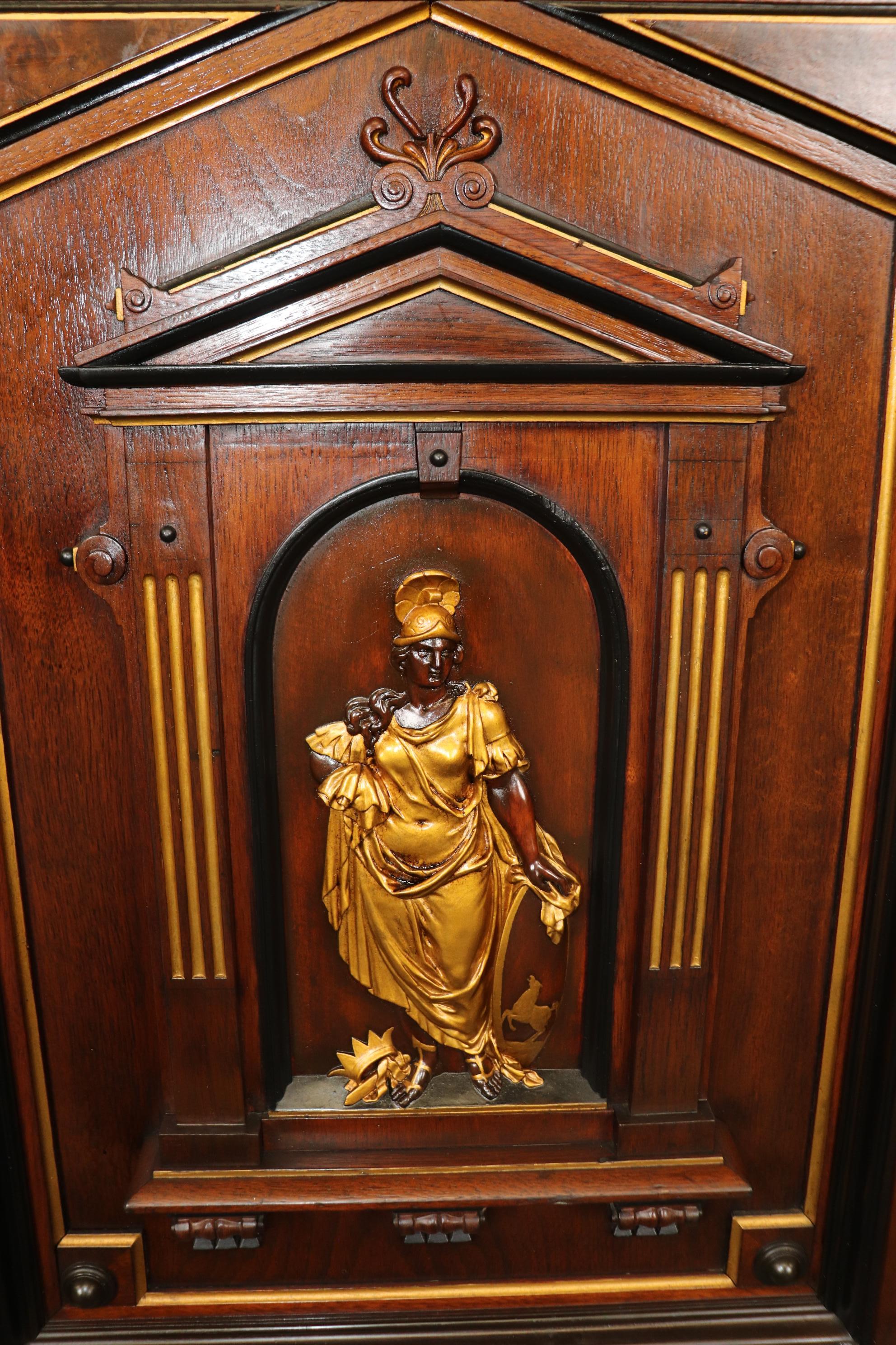 Gustave Herter Grand Carved Gilded Renaissance Revival Victorian Sideboard For Sale 3