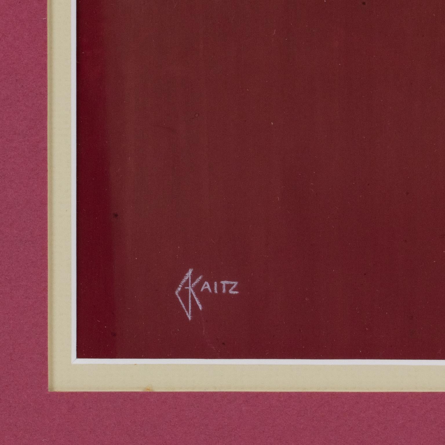 Coppia di studi di nudo femminile Art Deco dipinti a guazzo da Gustave Kaitz 8