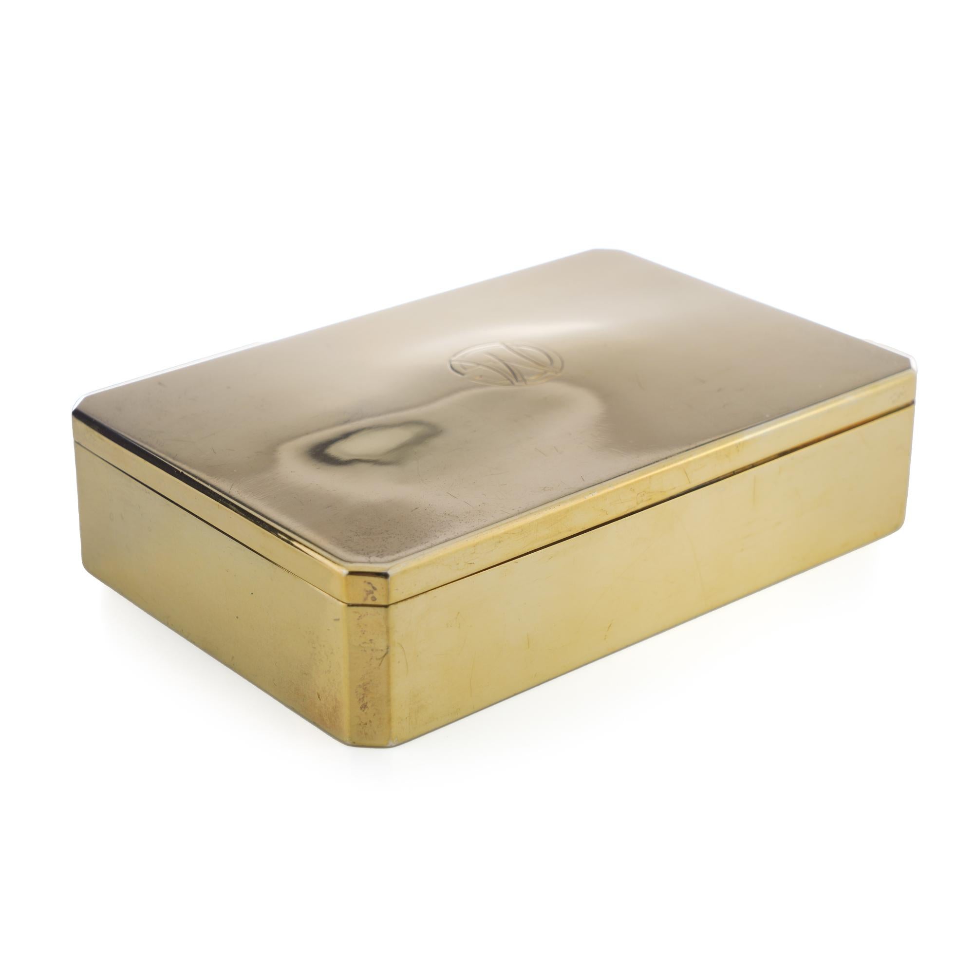 20th Century Gustave Keller Art Deco Silver-Gilt Sandwich Box For Sale