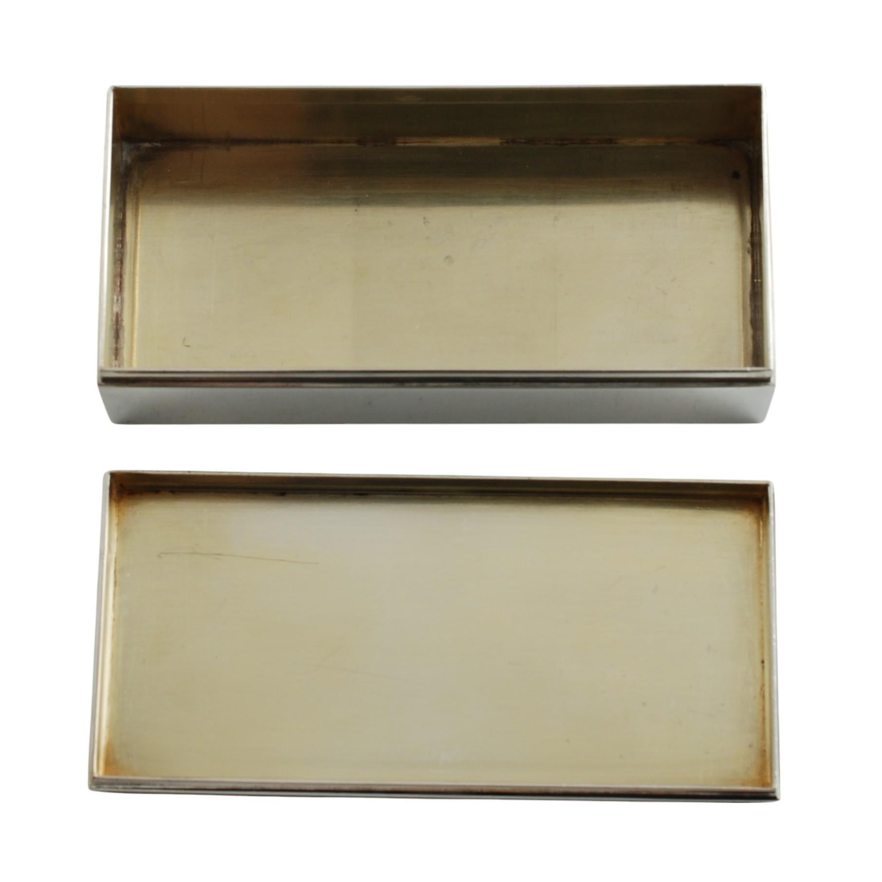 Gustave Keller Freres Paris 950 Sterling Silver Art Deco Dresser Box en vente 1