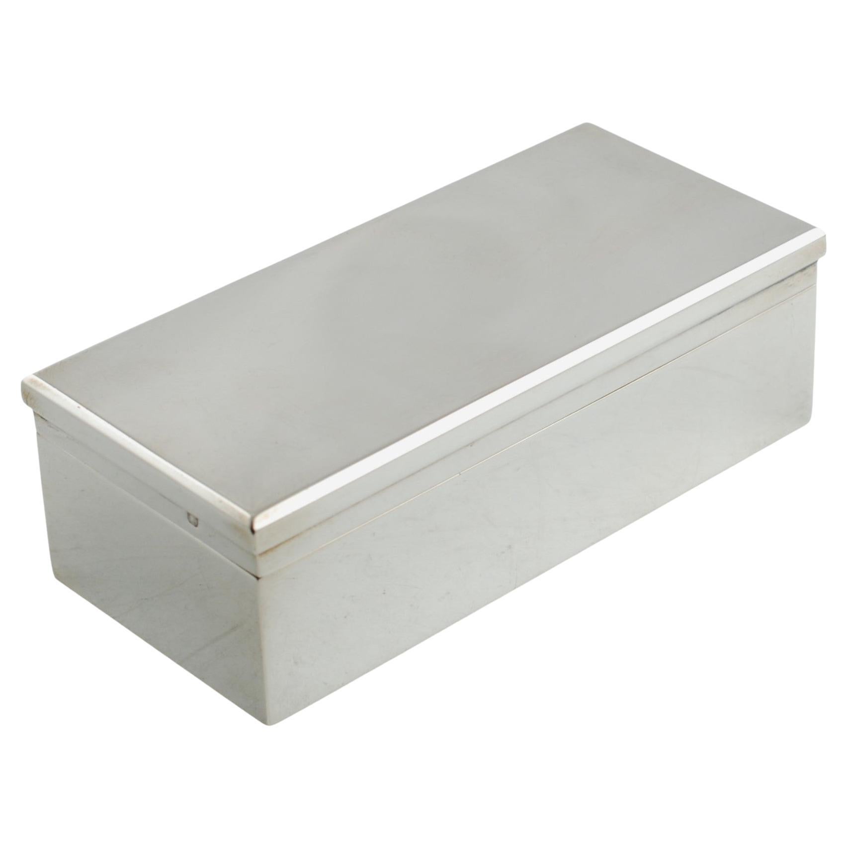 Gustave Keller Freres Paris 950 Sterling Silver Art Deco Dresser Box en vente