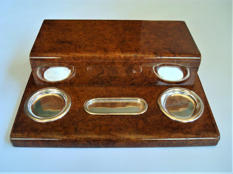 Gustave Keller Paris Cigarette / Cigar Root Box Desk Smokers Set