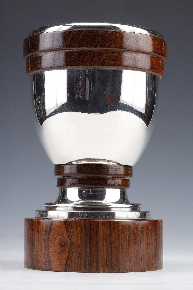 Gustave Keller - Sterling Silver Vase Art Deco Period For Sale 5