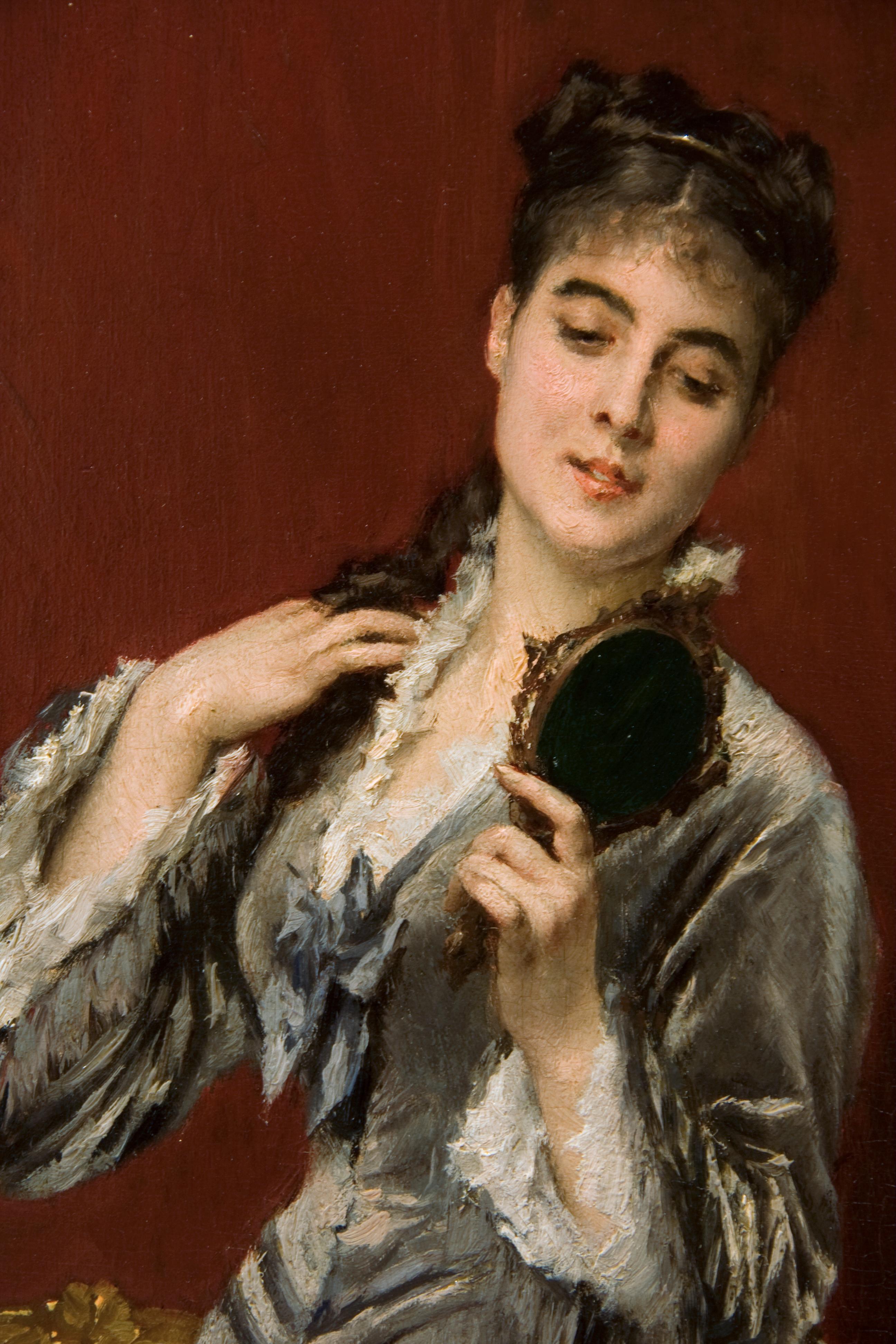 19th Century Academic portrait of a woman titled 