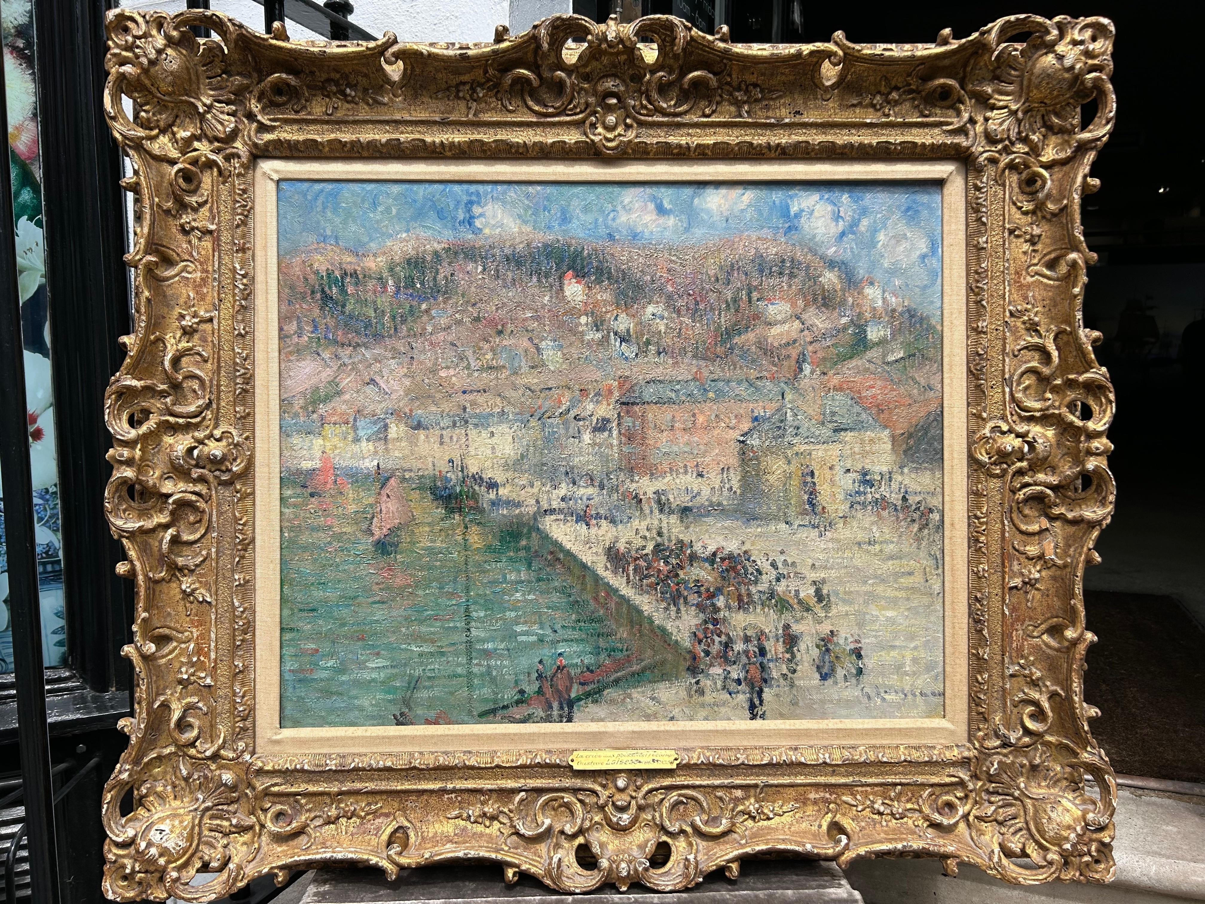  La Criée aux Poissons à Fécamp - Painting by Gustave Loiseau