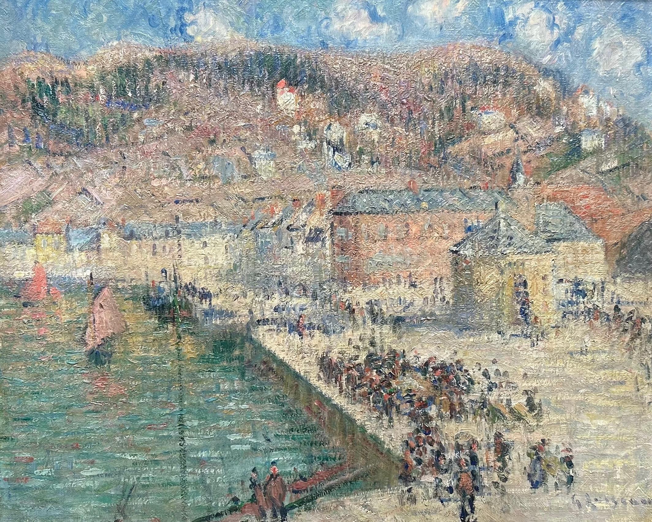Gustave Loiseau Landscape Painting -  La Criée aux Poissons à Fécamp